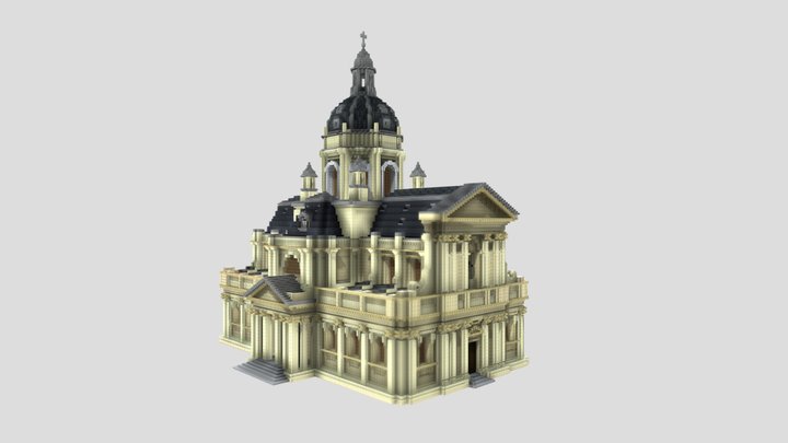 Sorbonne Chapel Minecraft 3D Model