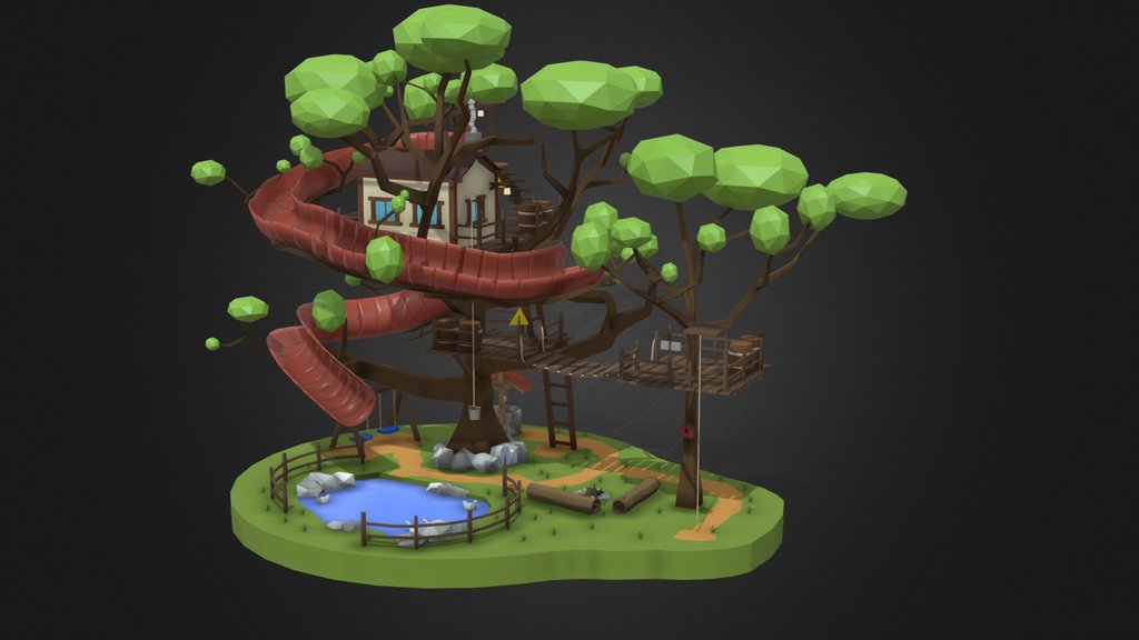 LOW POLY TREEHOUSE