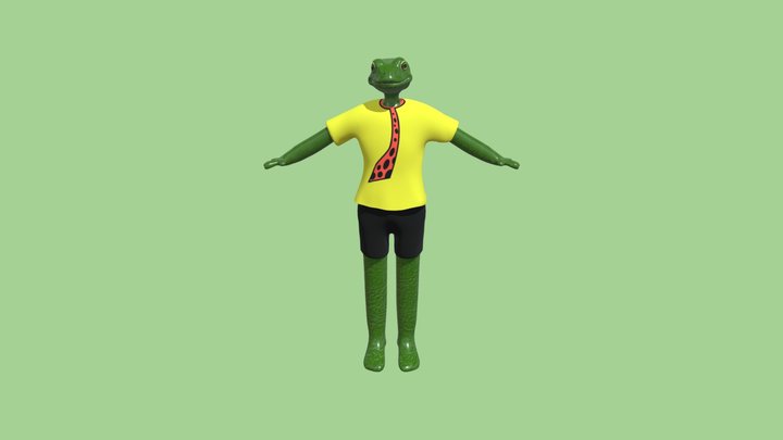 Real Life Frogger Frog Person 3D Model