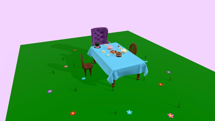 Alice In Wonderland - Hatter's Tea Party 3D Model