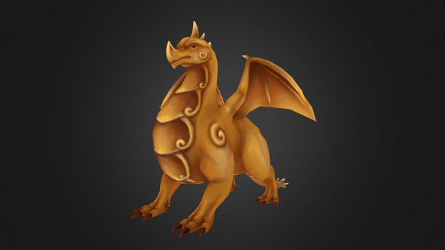 Charles the Golden Dragon 3D Model