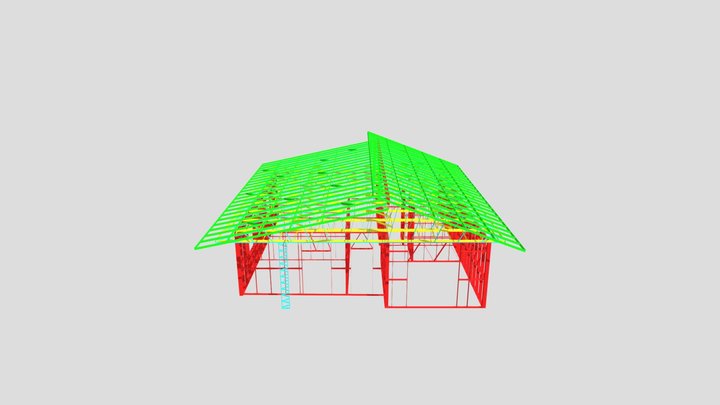 124 m2   Steel Construction House 3D Model