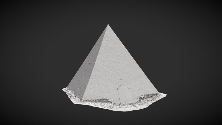 Bernard Pyramid Mausoleum, Kinnitty, Monochrome 3D Model