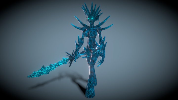 Female Ice Elemental 3D Model