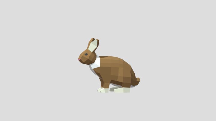 Low poly rabbit 3D Model
