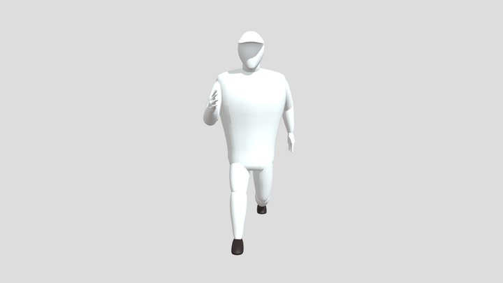 Character Run Pose 3D Model