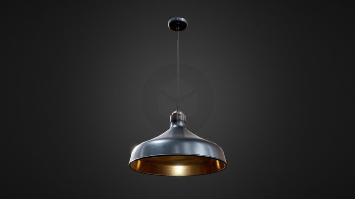 Metal Ceiling Lamp 3D Model
