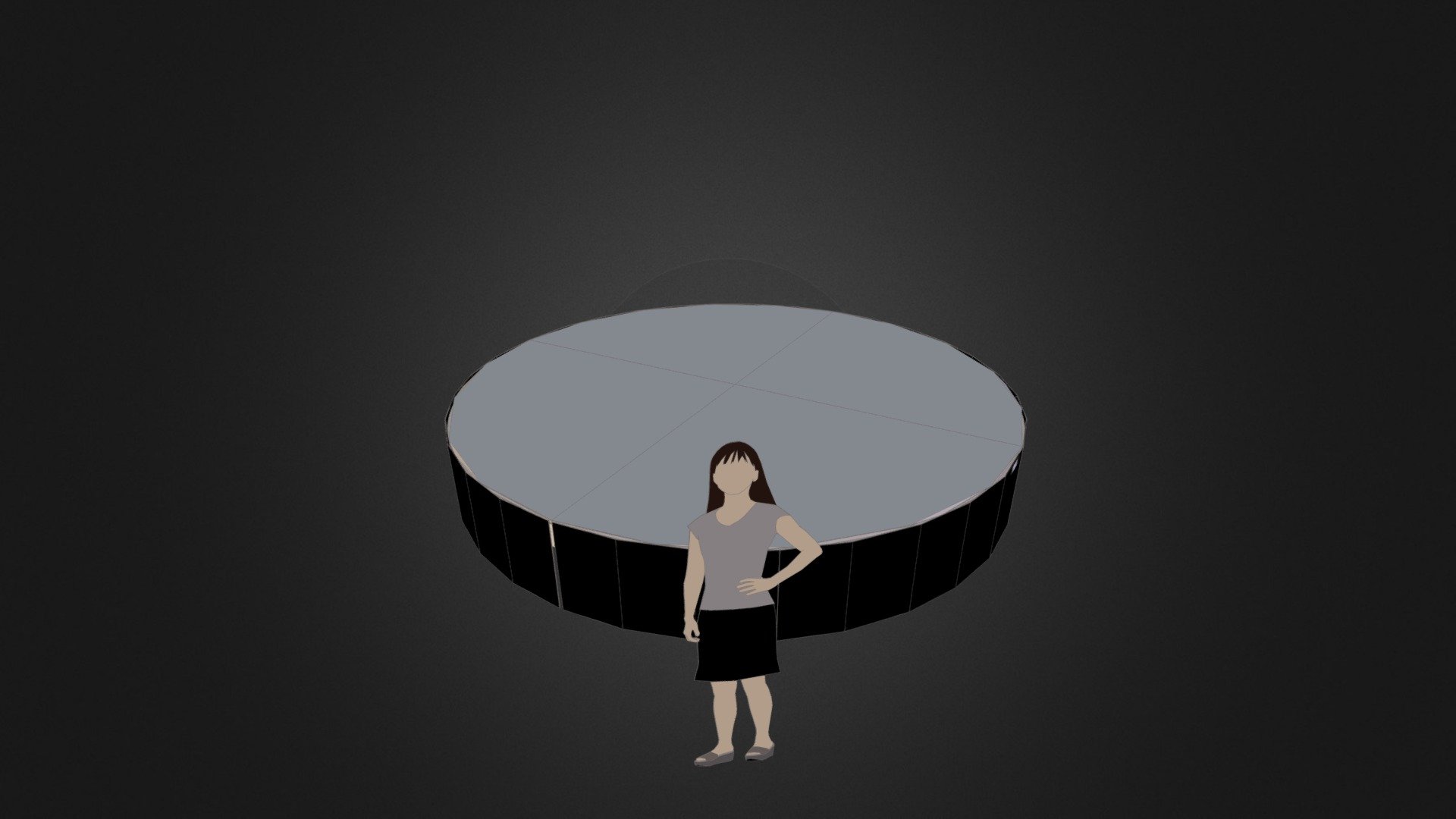 14' Diameter Plexi Deck - Code:DECK-R7QTR — Sketchfab embed 3D viewer