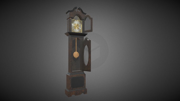 Grandfather Clock 3D Model