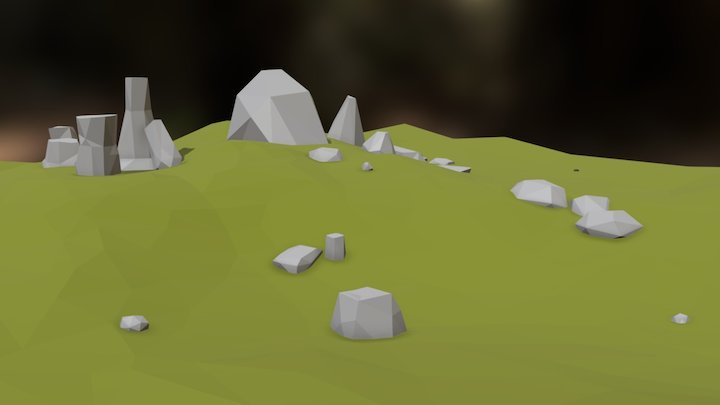 Low Poly Rock Pack - 001 3D Model