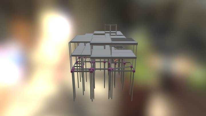 3D da Estrutura Casa Paroquial 3D Model