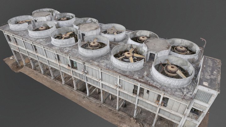 Soviet style Metal factory 3D Model
