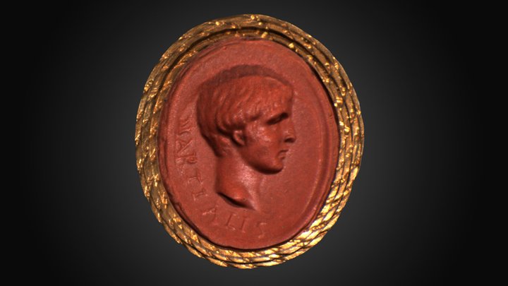 Portret poety łacińskiego Marcusa Valeriusa Martialisa  - model 3D