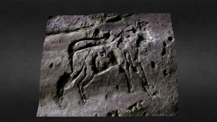 53979 Jonathans Cave - horse carving 3D Model