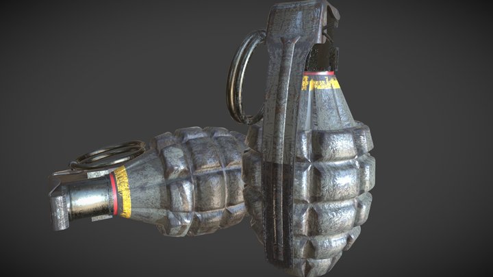 MK2 Pinneapple Grenade 3D Model