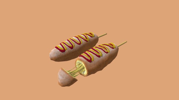 Corndogs 3D Model