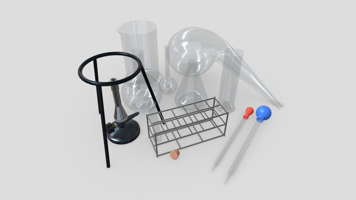 Laboratory Flask Pack 3D Model