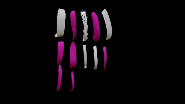 Tilt Brush Brushstrokes - Set 1 3D Model