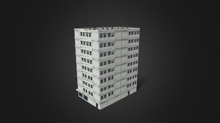 ConcreteBuilding_002 3D Model