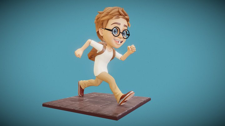 Running for the School! 3D Model
