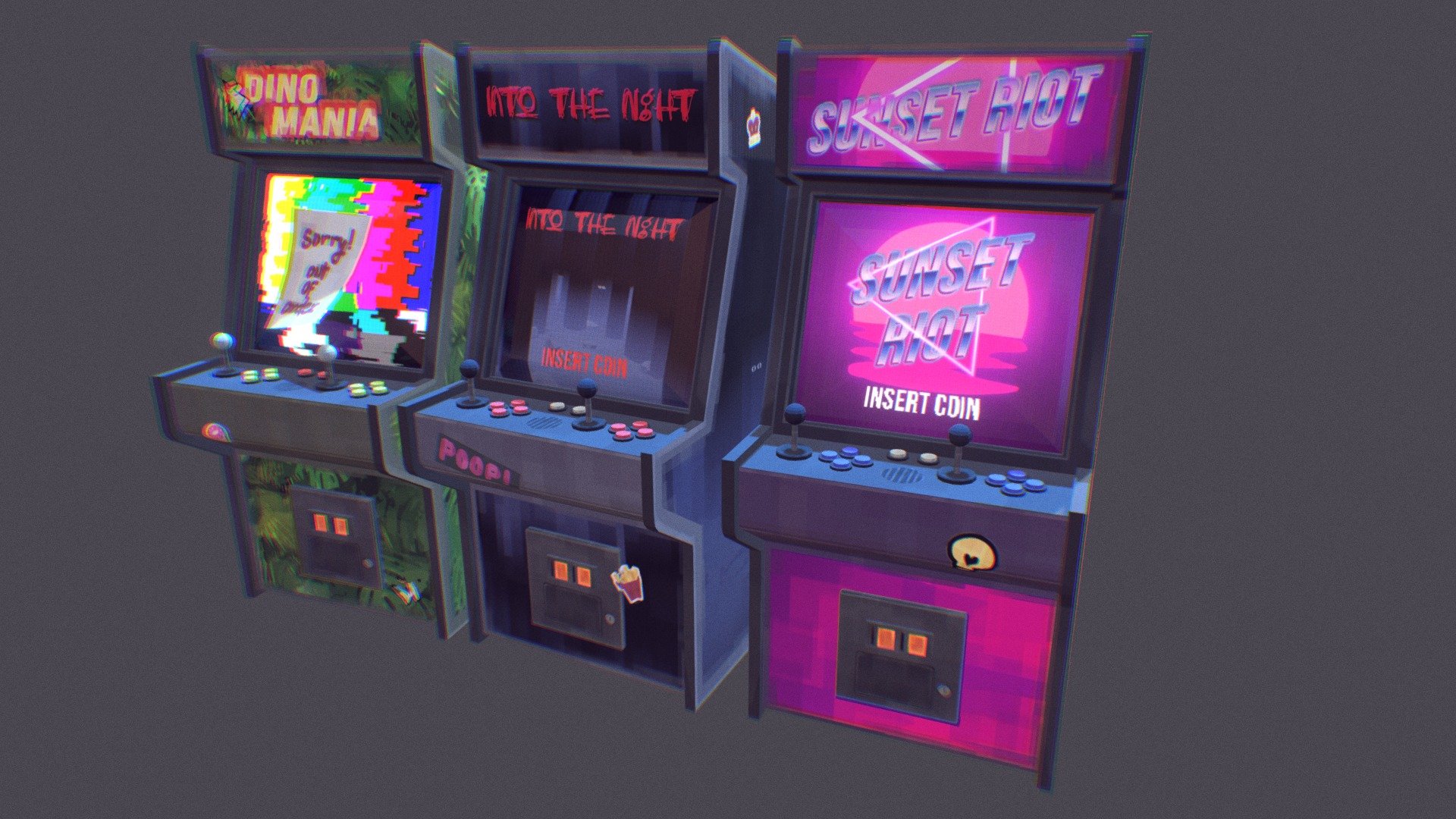 Game Arcade Boxes - 3D model by Howler Monkey (@howlermonkey) [2854681 ...