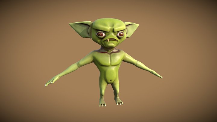 Stylized goblin 3D Model