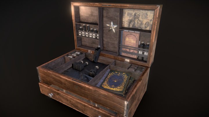 Wooden Box 3D Model