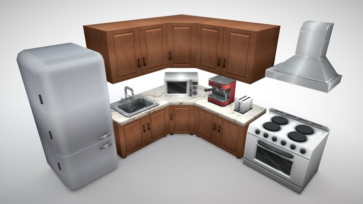 Kitchen Assets 3D Model