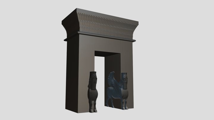 Persian Lamassu Gate(obj) 3D Model