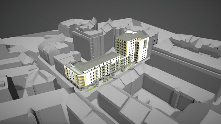 Budapest - Apartment block 3D Model