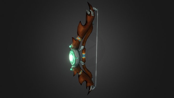 Fantasy Bow for Game Art 3D Model