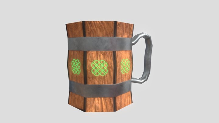 Wooden Mug 3D Model