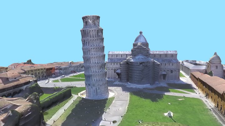 Leaning Tower of Pisa, Italy 3D Model
