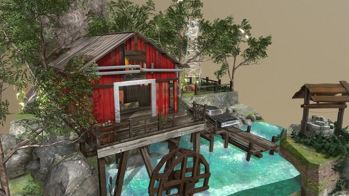 DAE Diorama retake – Small farm 3D Model