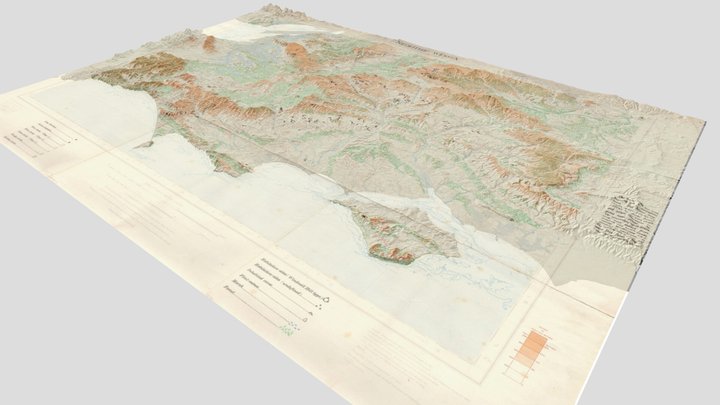 Ordnance Survey Map Of Neolithic Wessex 1932 3D Model
