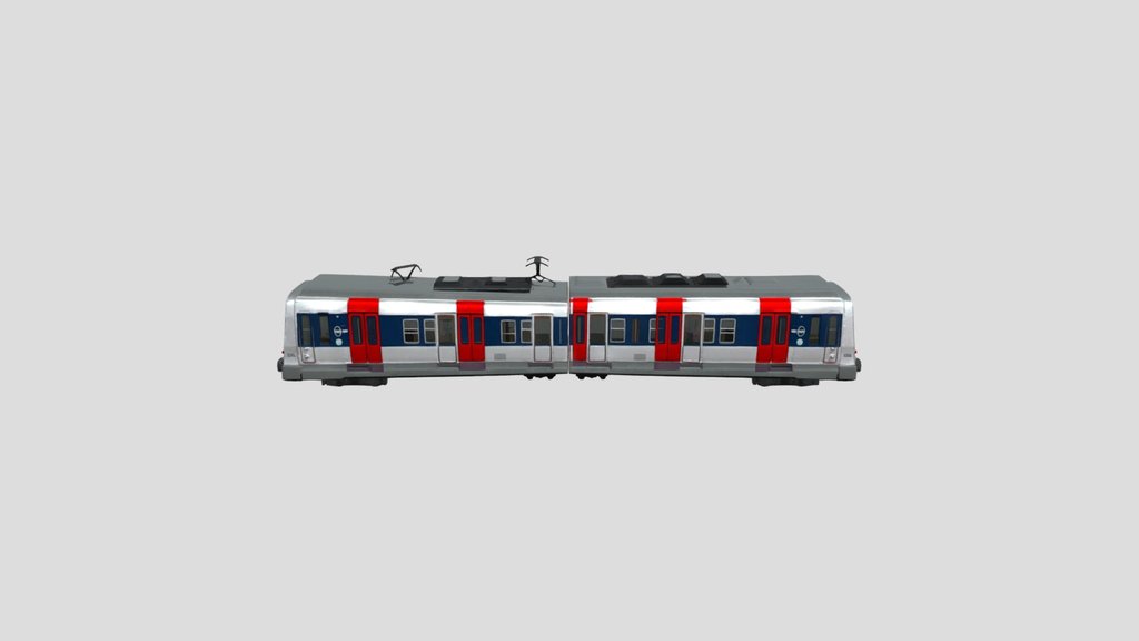 Red-Striped Metro Train