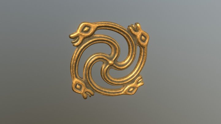 Medieval Lithuanian Pendant 3D Model