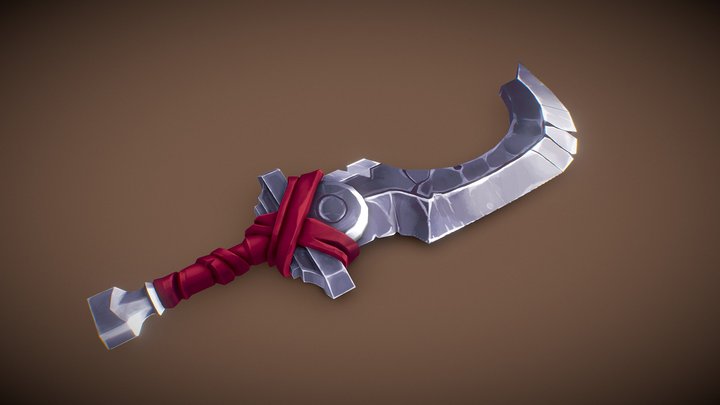 Handpainted Sword 3D Model