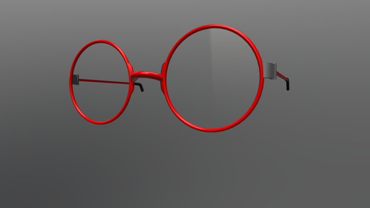 Oversized Glasses 3D Model