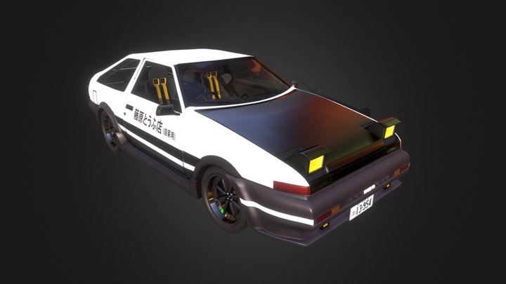 Toyota AE86 Trueno – JDM Legend 3D Model