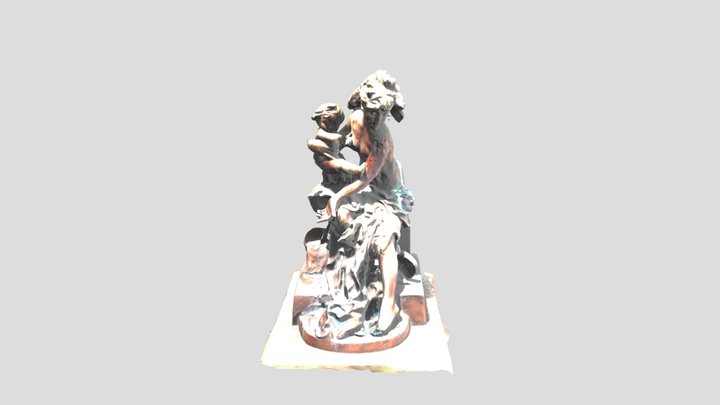 越谷市立図書館の母子像（ロダンレプリカ） 3D Model