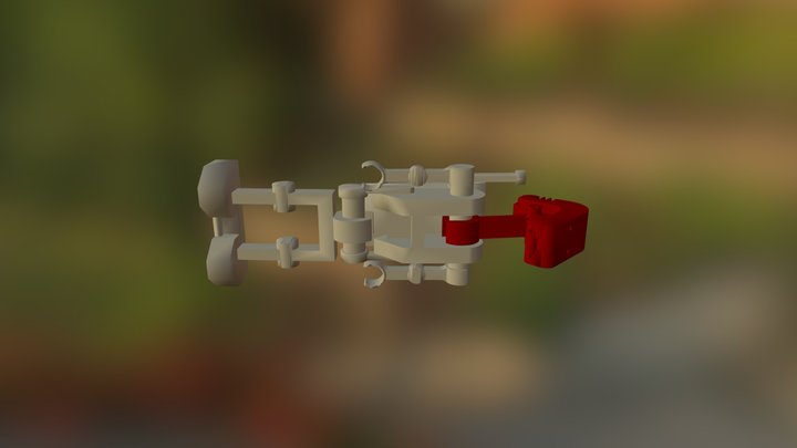 Real Lego Assembly With Added Part 3D Model