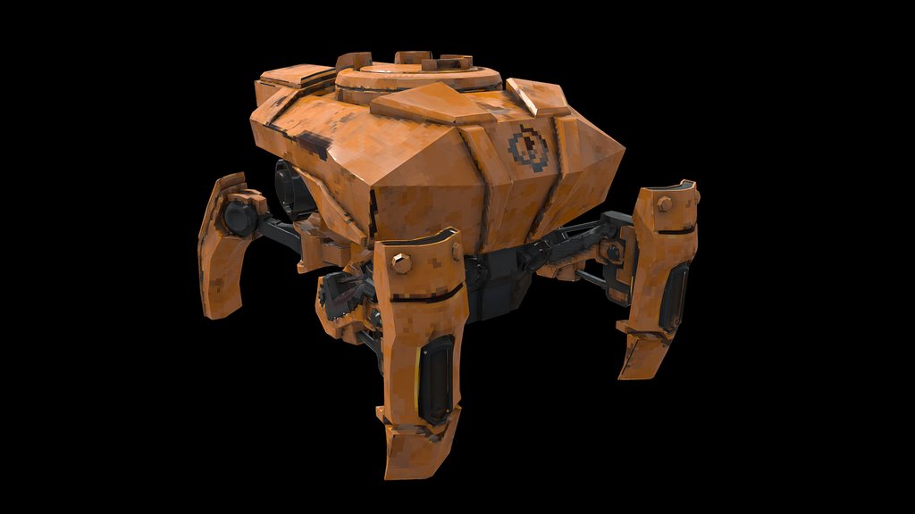 pixelated mech model