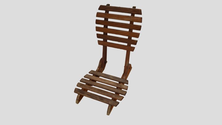 Chaise de canoë canadien 3D Model
