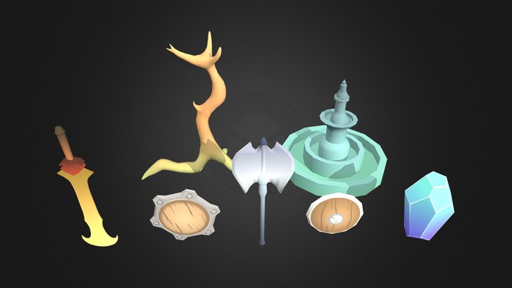 Low poly game assets 3D Model