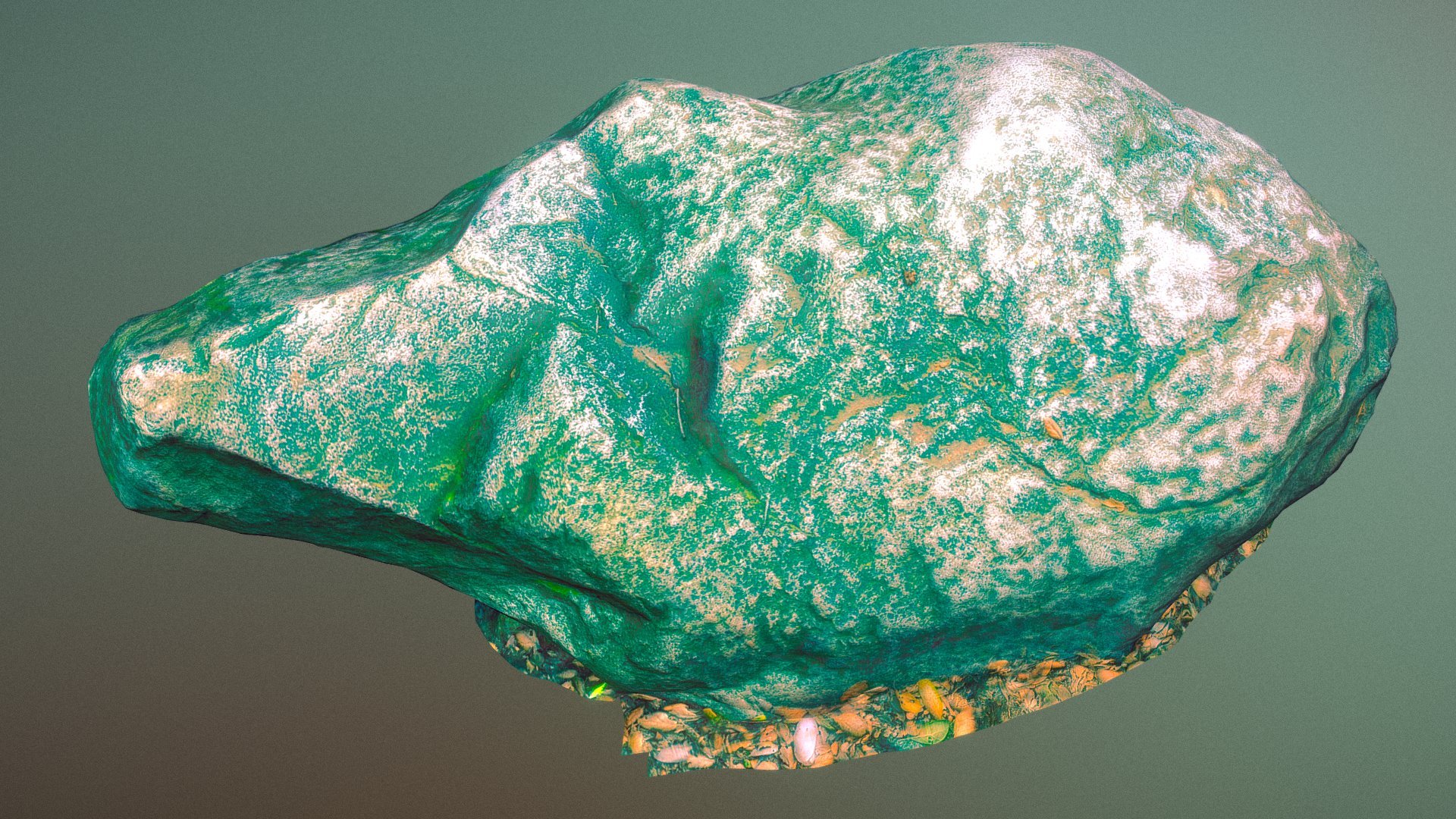 scanned forest rock