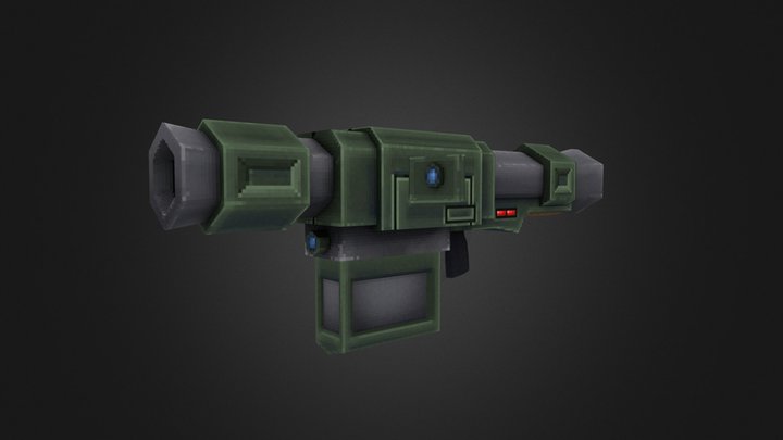 Low Poly Rocket Launcher 3D Model