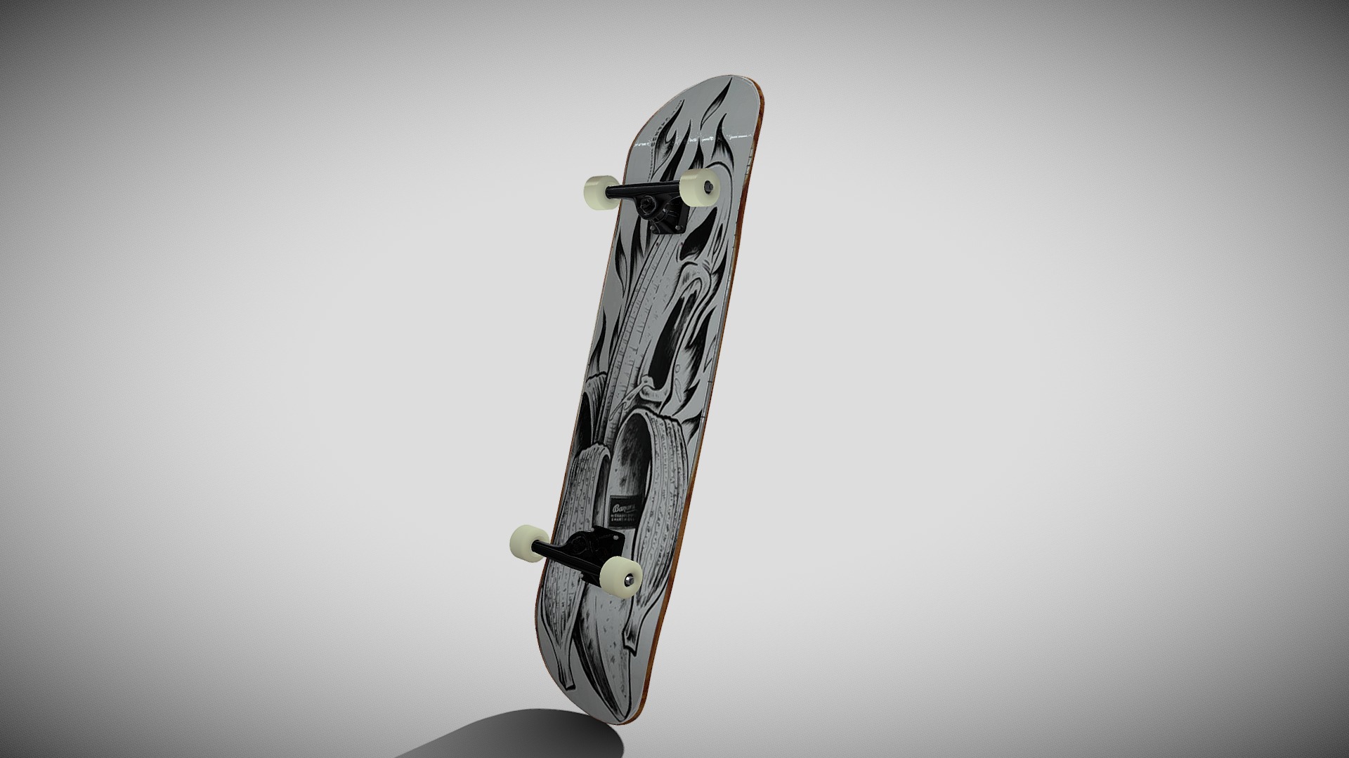 3D model Skateboard 8.5 - This is a 3D model of the Skateboard 8.5. The 3D model is about a skateboard with wheels.