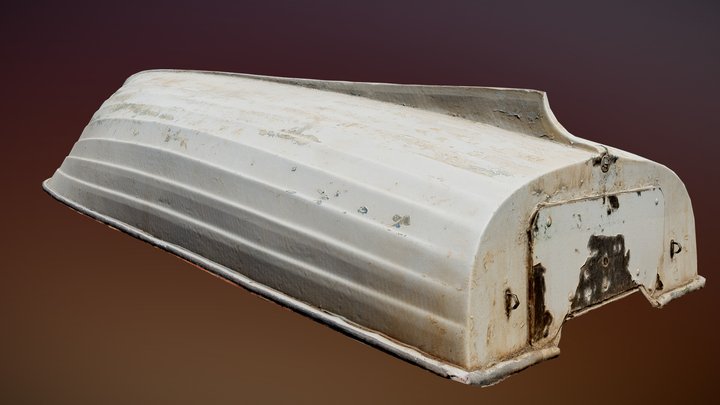 Fisher Boat Flipped / Photoscan / Low Poly PBR 3D Model