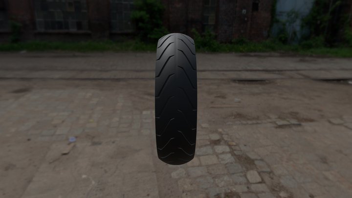 Harley 750 Rear Tire 3D Model
